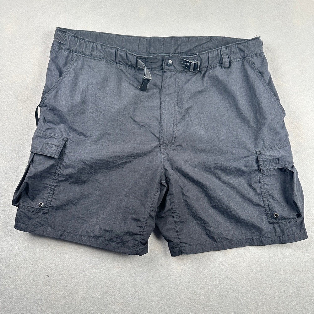 REI Mens Cargo Shorts Large Black Nylon Hiking Outdoor Utility Quick Dry